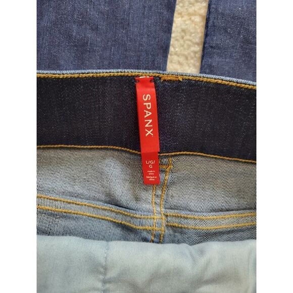 SPANX Denim Flare Jeans Midnight Shade L NWOT $148 - Picture 10 of 12